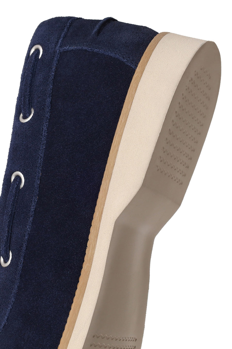 Male Navy Blue Lace-Up Suede Casual Shoes