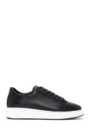 Men's Black Leather Thick Soled Sneaker | Derimod