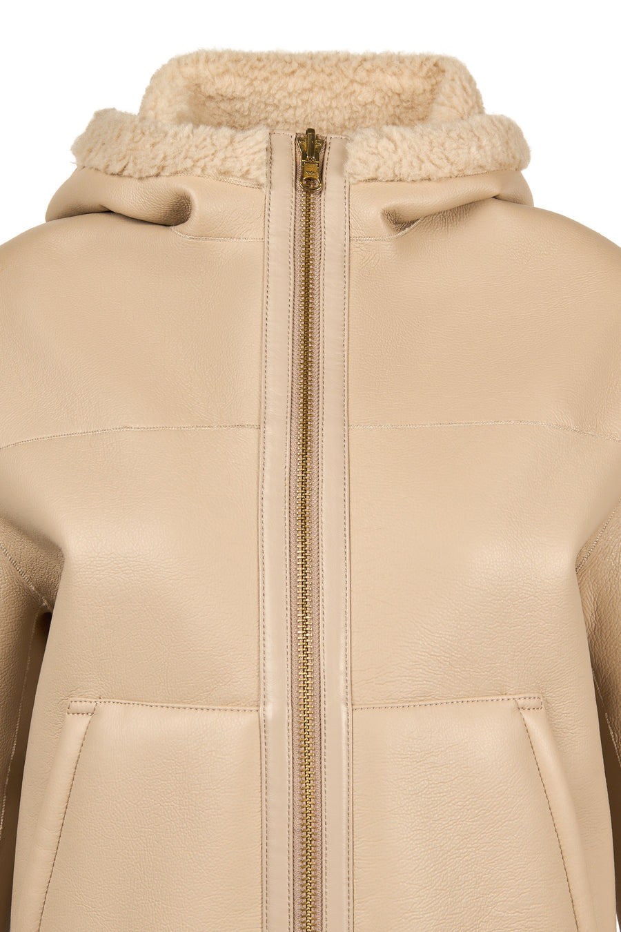 Gardena Women's Beige Reversible Teddy Coat