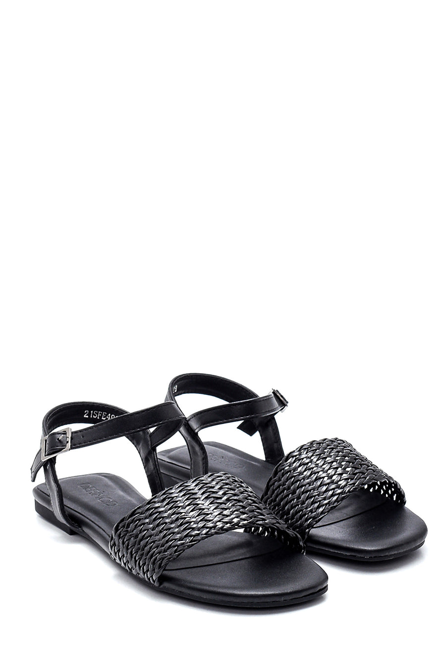 Kadın Örgü Detaylı Casual Sandalet