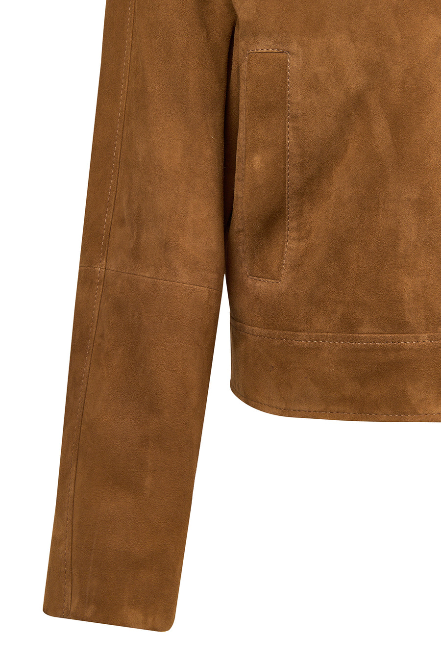 Tiffany Woman Whisky Short Suede Leather Jacket