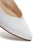 Women's White Open-Back Ballerinas | Derimod