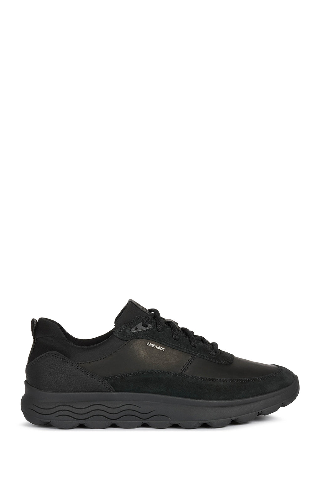 Geox Erkek Siyah Spherica Bağcıklı Deri Sneaker
