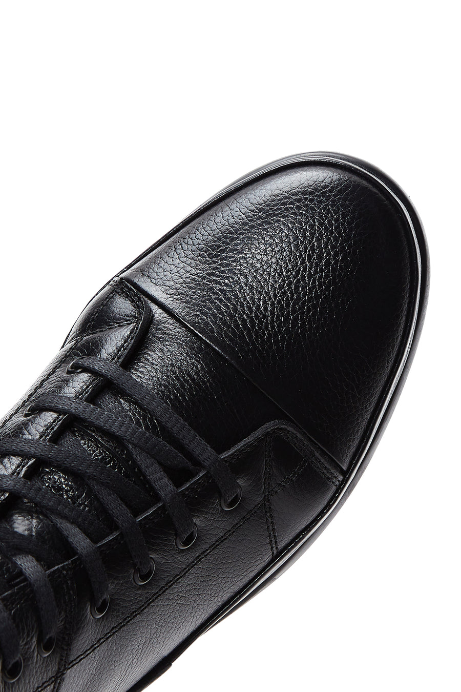 Erkek Siyah Deri Fermuarlı Bot