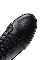 Men's Black Leather Zippered Sports Boots | Derimod