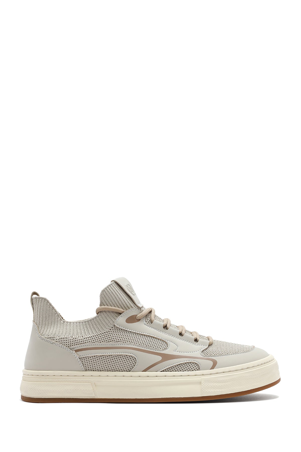 Men's Beige Lace-up Leather Sneaker 25SFD693118 | Derimod