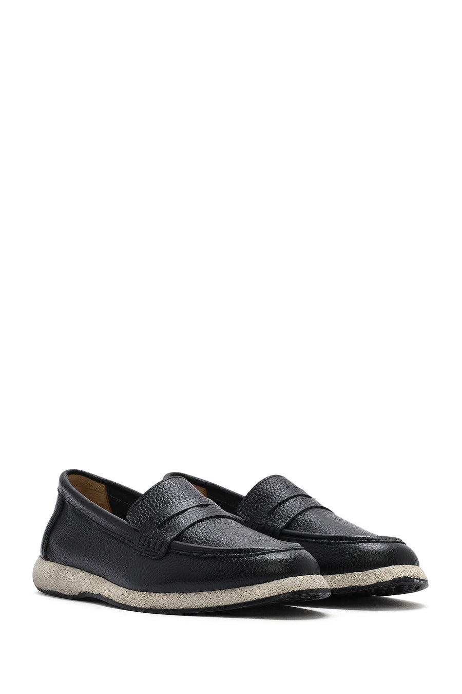 Women's Black Leather Loafer
