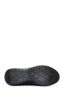 Women's Black Stone Thick Soled Sneaker | Derimod