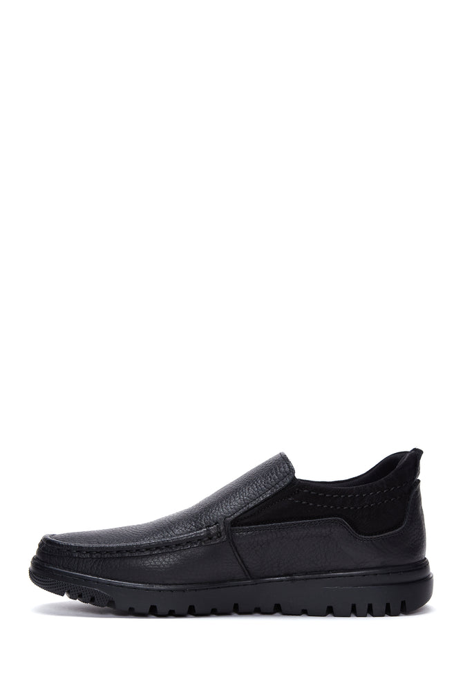 Erkek Siyah Deri Casual Loafer_1