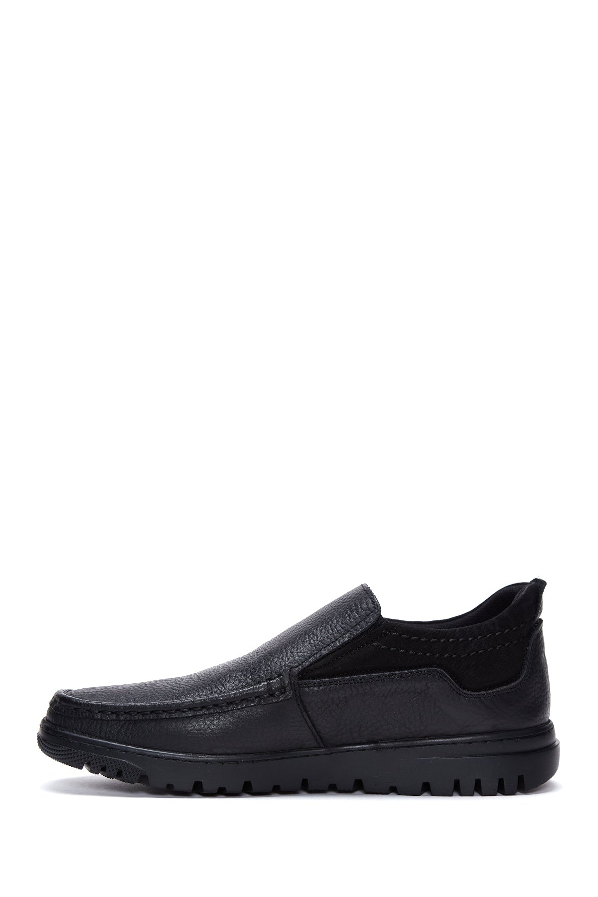 Erkek Siyah Deri Konfor Casual Loafer