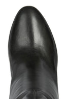 Geox Women's Black Pheby 80 Thick High Heeled Leather Boots | Derimod