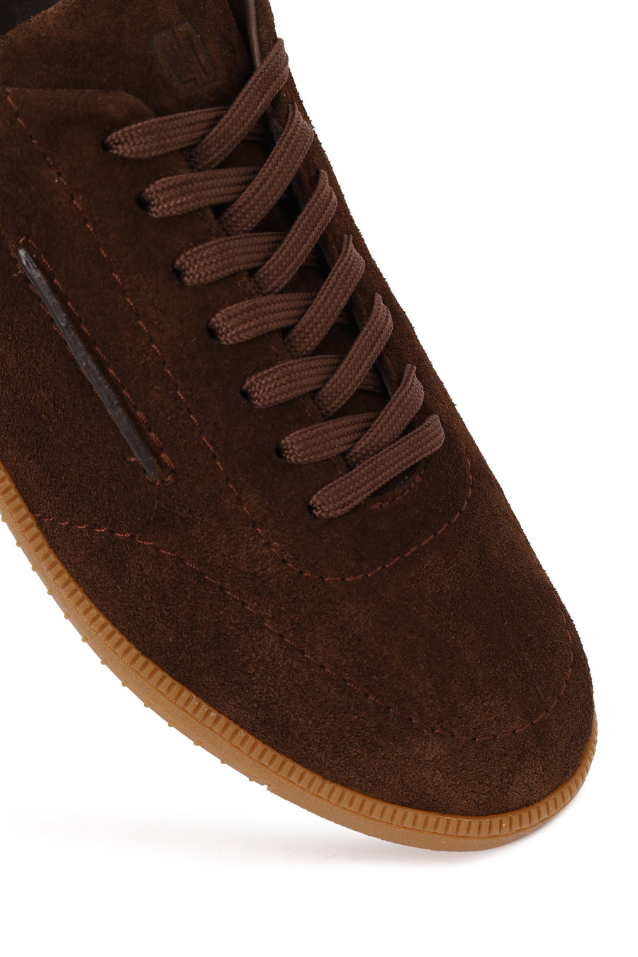 Erkek Kahverengi Bağcıklı Süet Deri Sneaker