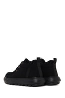 Derimod Zero Male Black Lace-Up Thick-Soled Fabric Casual Shoes | Derimod