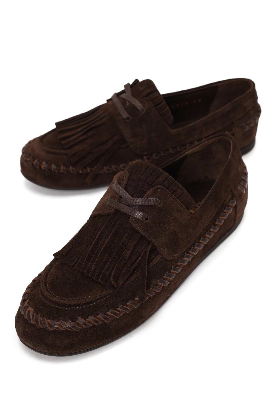 Woman Brown Tasselled Suede Loafer