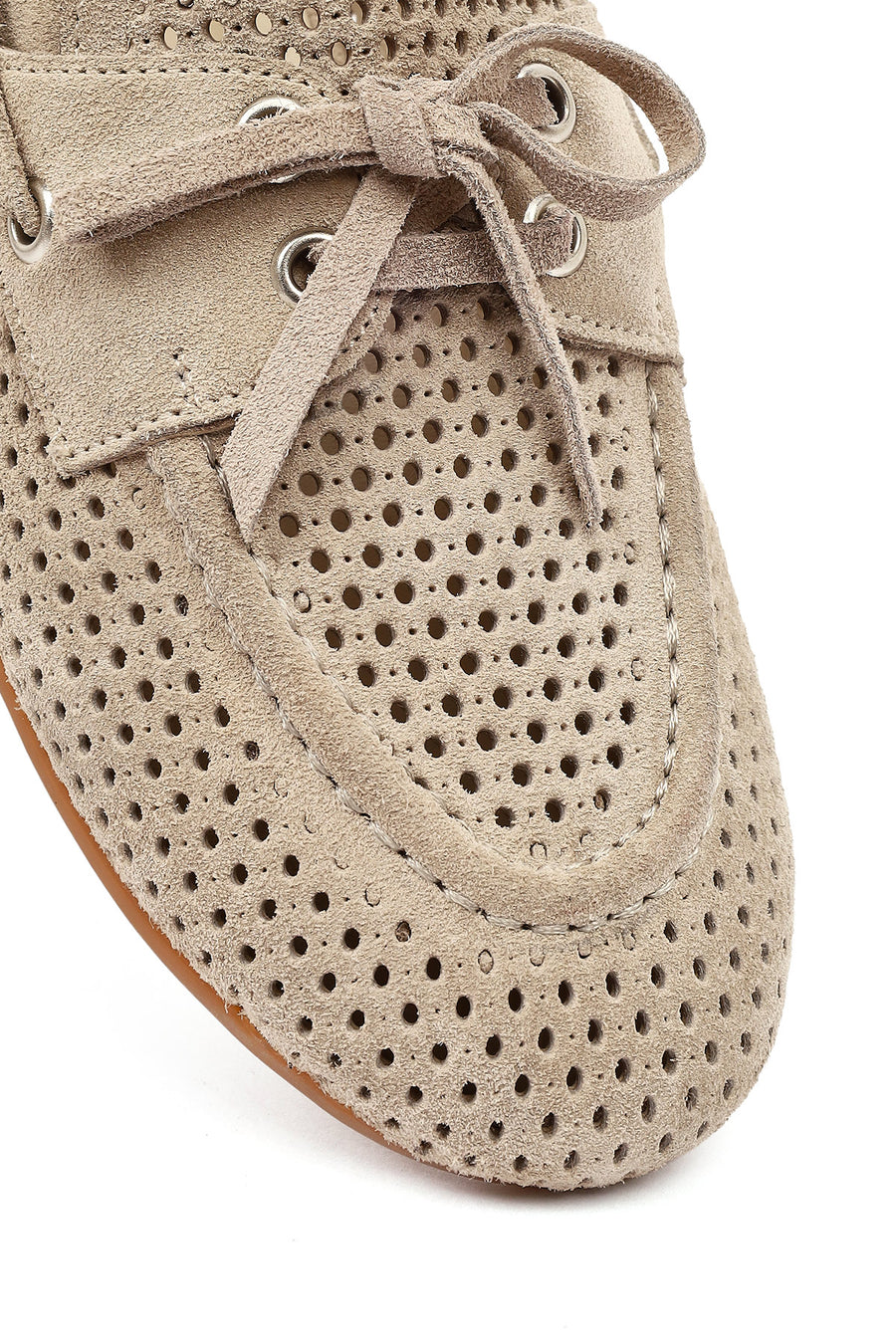 Women's Beige Suede Leather Loafer