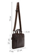 Men's Brown Long Strap Briefcase | Derimod