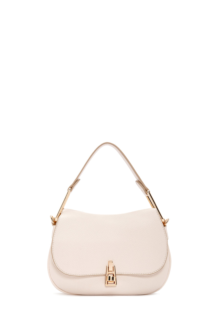 Woman Cream Long-Strap Shoulder Bag