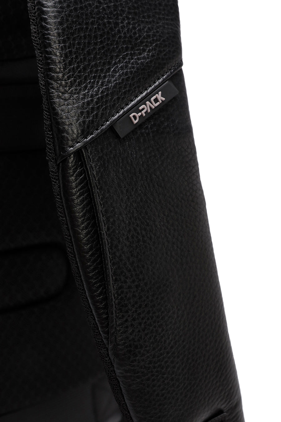 D-Pack Unisex Black Technological Leather Backpack
