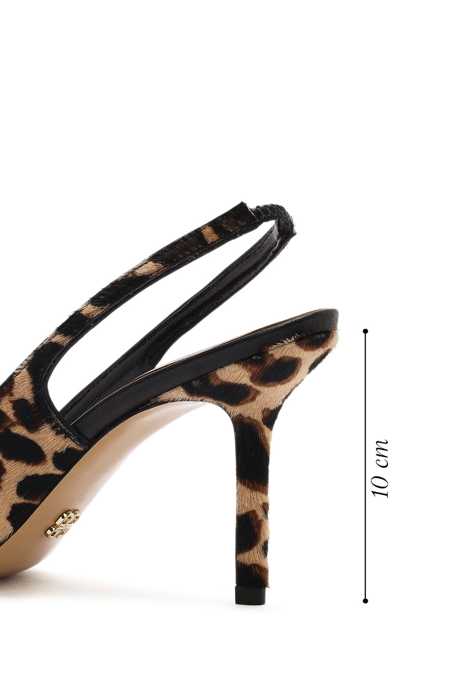 Women's Leopard Slingback Thin Heel Leather Shoes