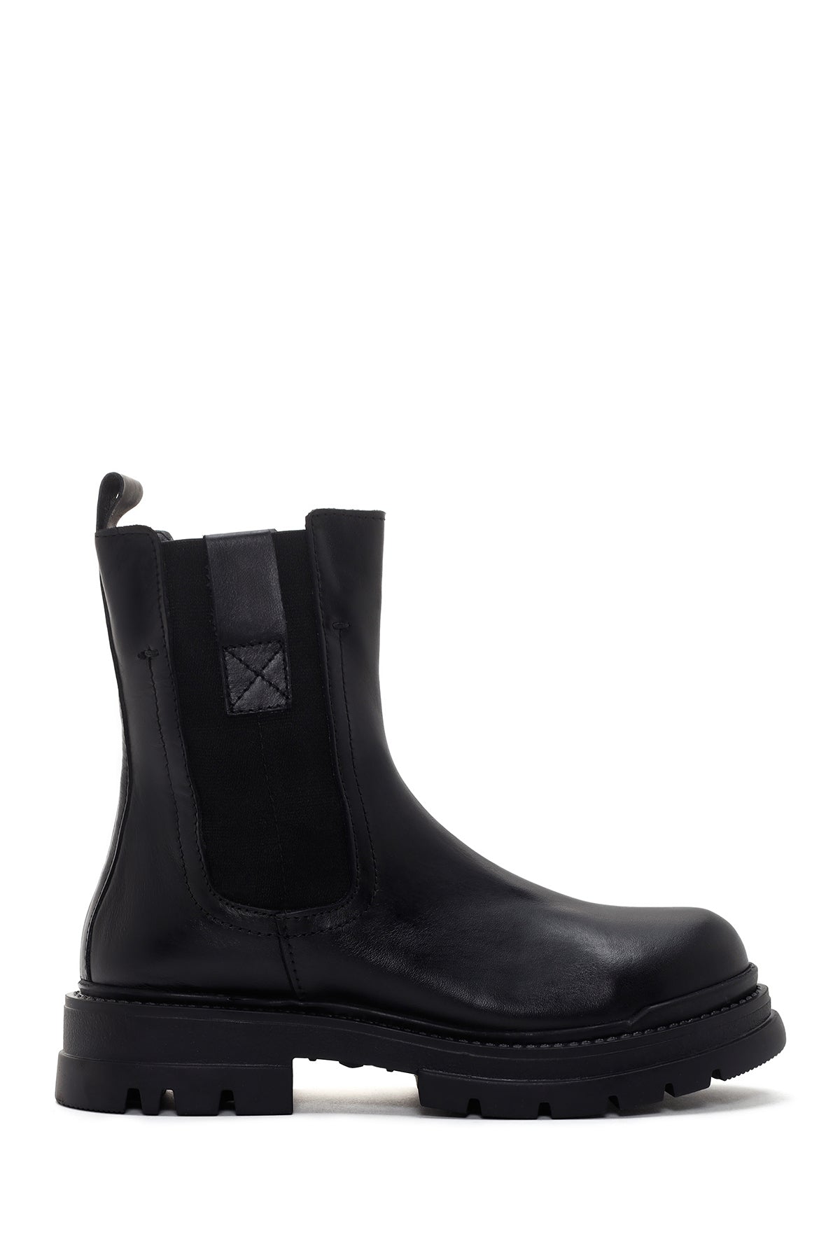 Women's Black Leather Chelsea Boots 23WFD184918 | Derimod