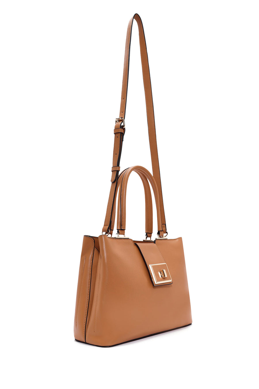 Women's Tan Long Strap Shoulder Bag