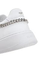 Alberto Guardiani Kadın Beyaz Zincirli Deri Sneaker | Derimod
