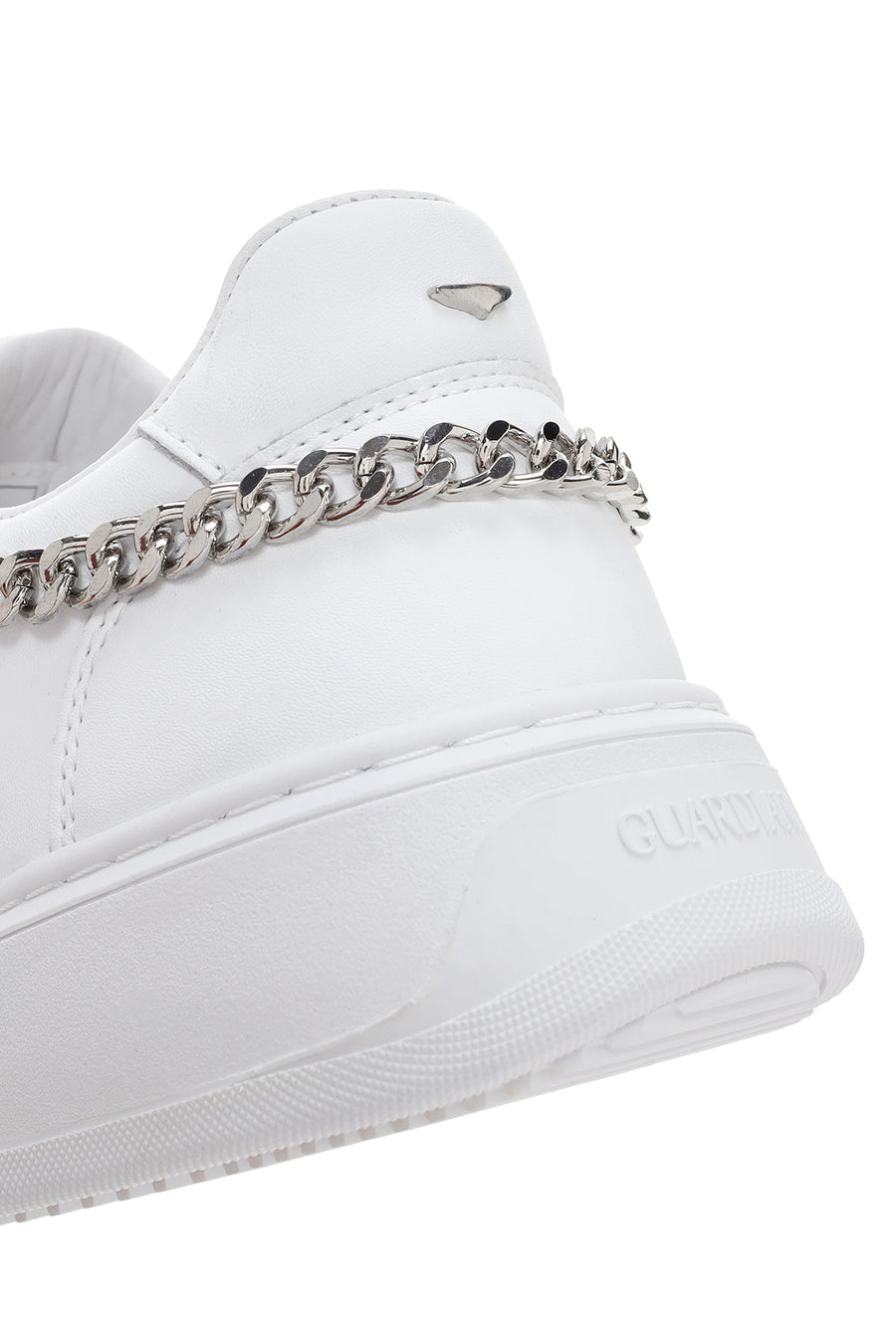 Alberto Guardiani Kadın Beyaz Zincirli Deri Sneaker