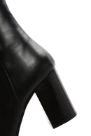 Women's Black Leather Heeled Classic Boots | Derimod