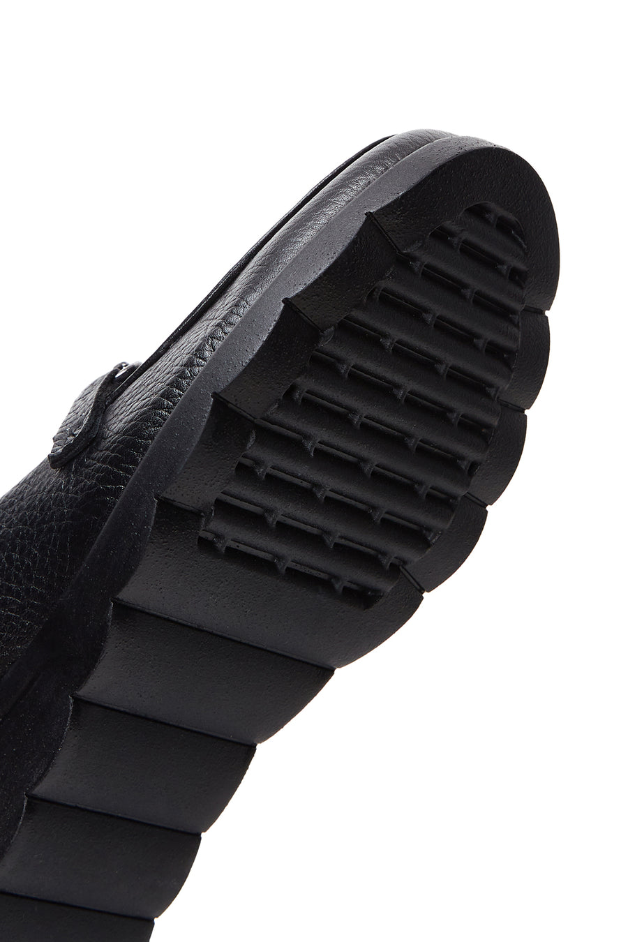 Kadın Siyah Deri Dolgu Topuklu Comfort Loafer