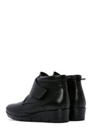 Women's Black Strappy Leather Comfort Boots | Derimod