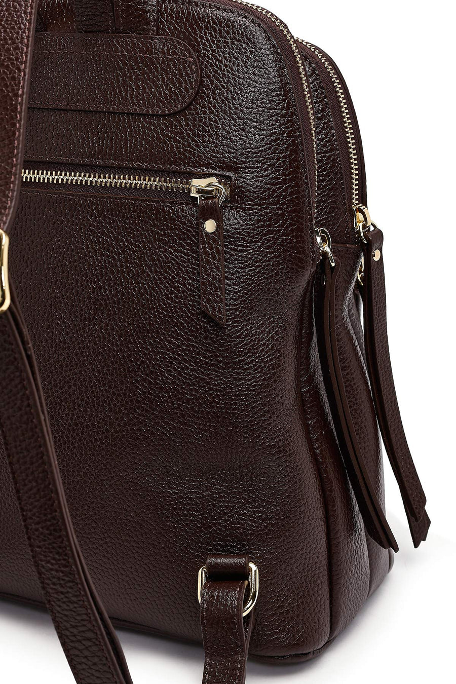 Women's Brown Leather Backpack