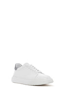 Men's White Lace-up Leather Sneaker | Derimod