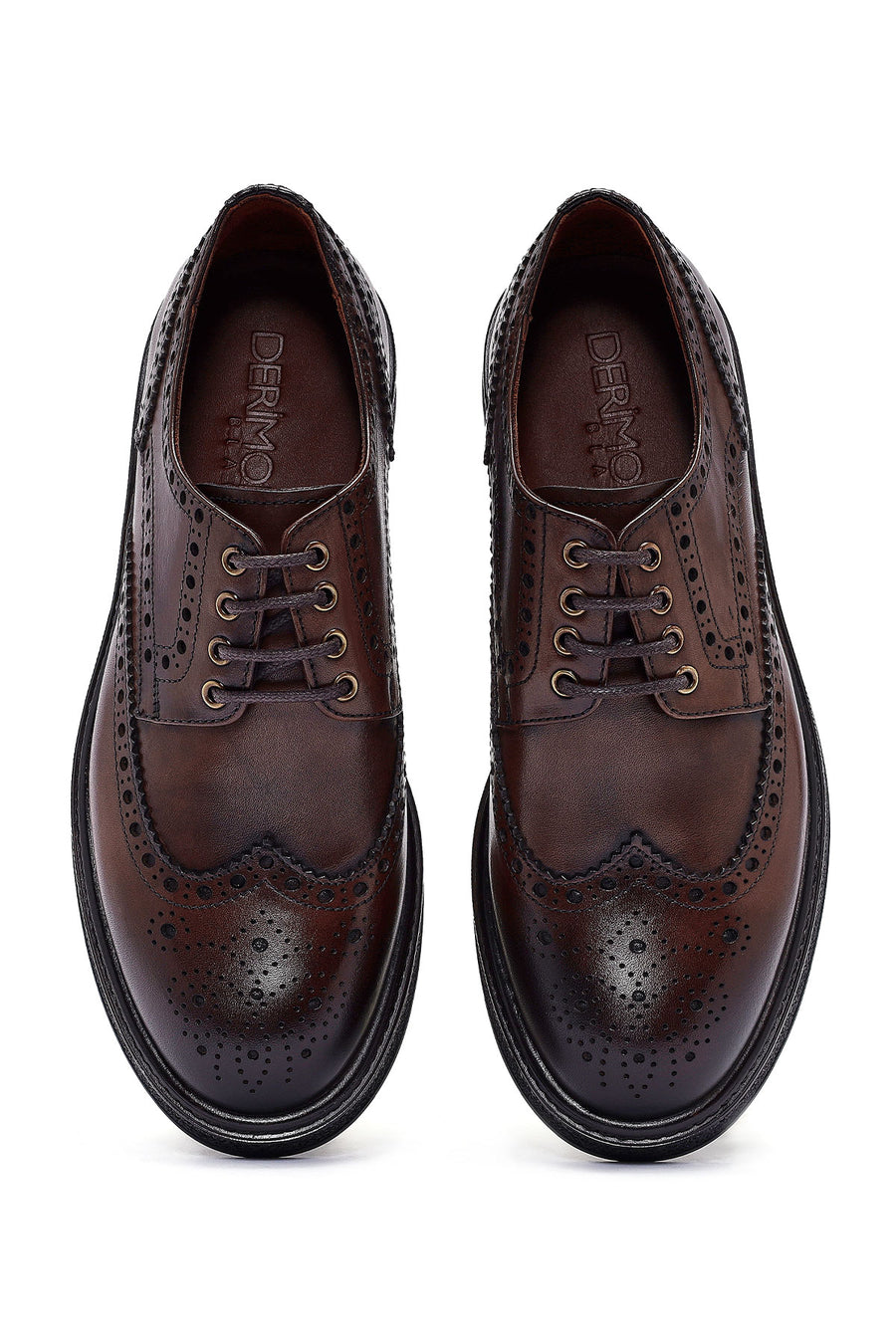 
Men's Brown Lace-Up Leather Casual Shoes
