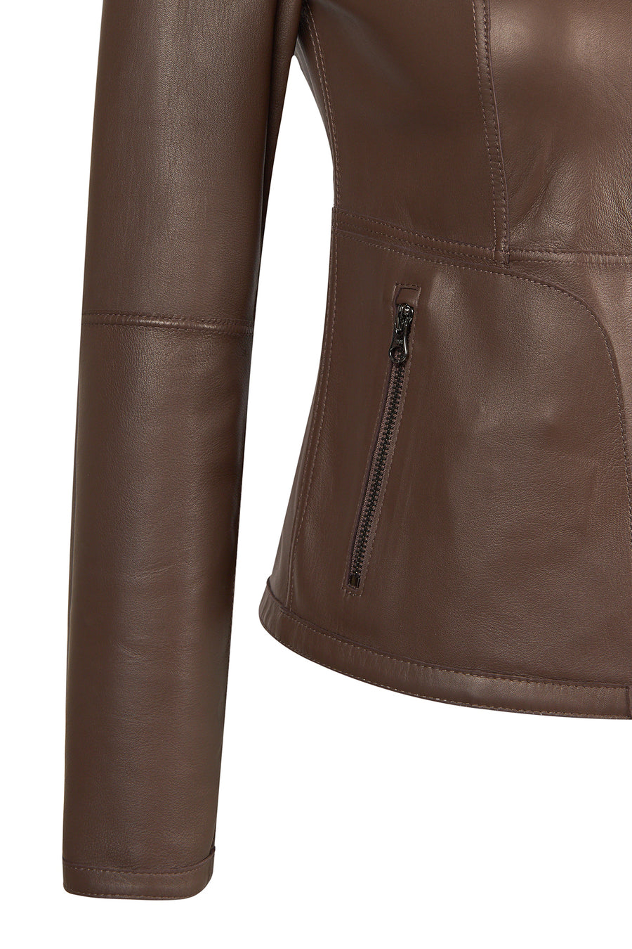 Lucy Woman Gray Double-Sided Leather Suede Jacket