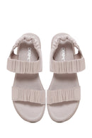 Kadın Vizon Deri Comfort Sandalet | Derimod