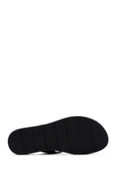 Women's Black Stone Flip Flops | Derimod