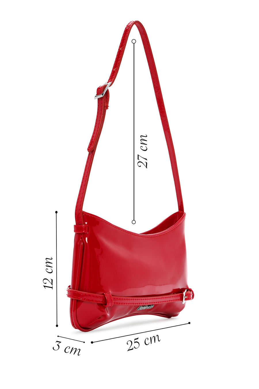 Women's Red Patent Leather Shoulder Bag