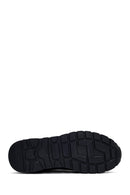 Erkek Siyah Bağcıklı Deri Casual Sneaker | Derimod
