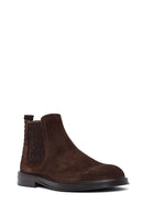 Men's Brown Suede Leather Chelsea Boots | Derimod