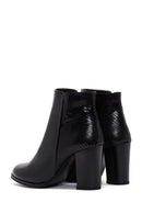 Women's Black Zippered Classic Heeled Boots | Derimod