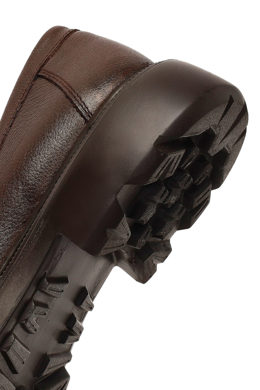 Men's Brown Thick Sole Leather Loafer