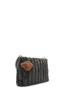 Women's Gray Accessory Detailed Plush Shoulder Bag | Derimod