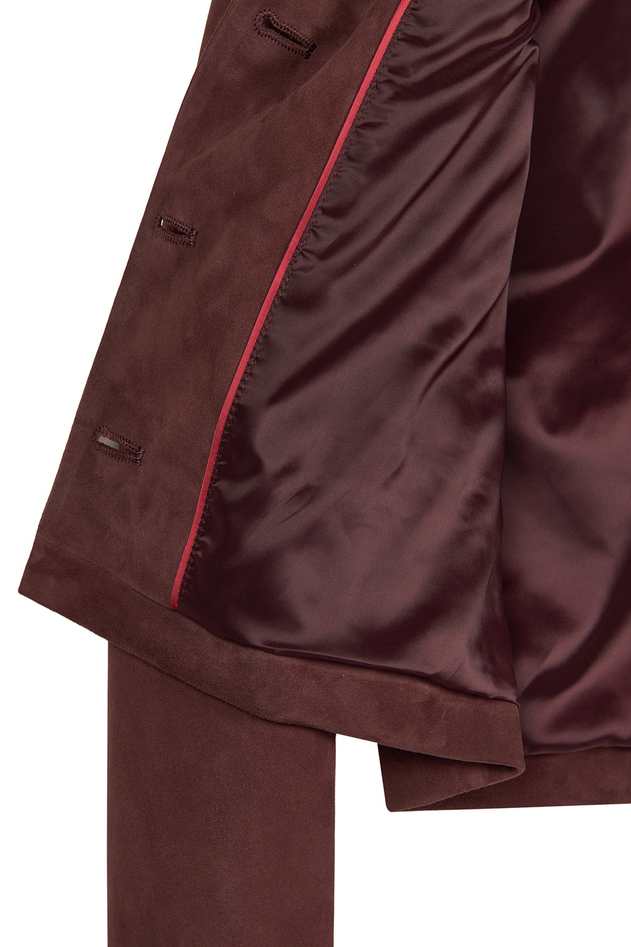 Cassandra Woman Burgundy Slim-Fit Suede Leather Jacket