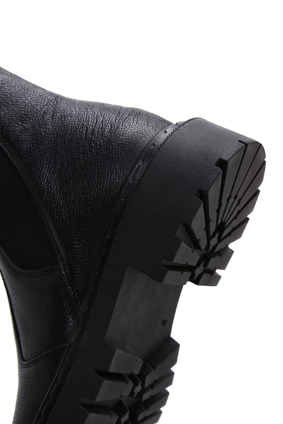 Men's Black Leather Zippered Boots