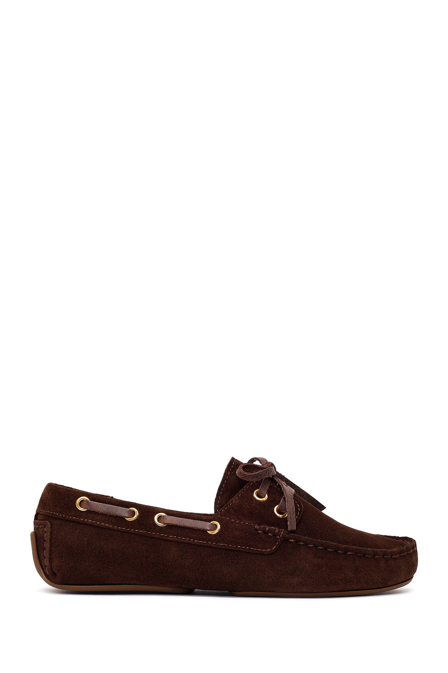 Woman Brown Suede Loafer 26PFD151110 | Derimod