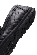 Erkek Siyah Kroko Deri Püsküllü Loafer | Derimod
