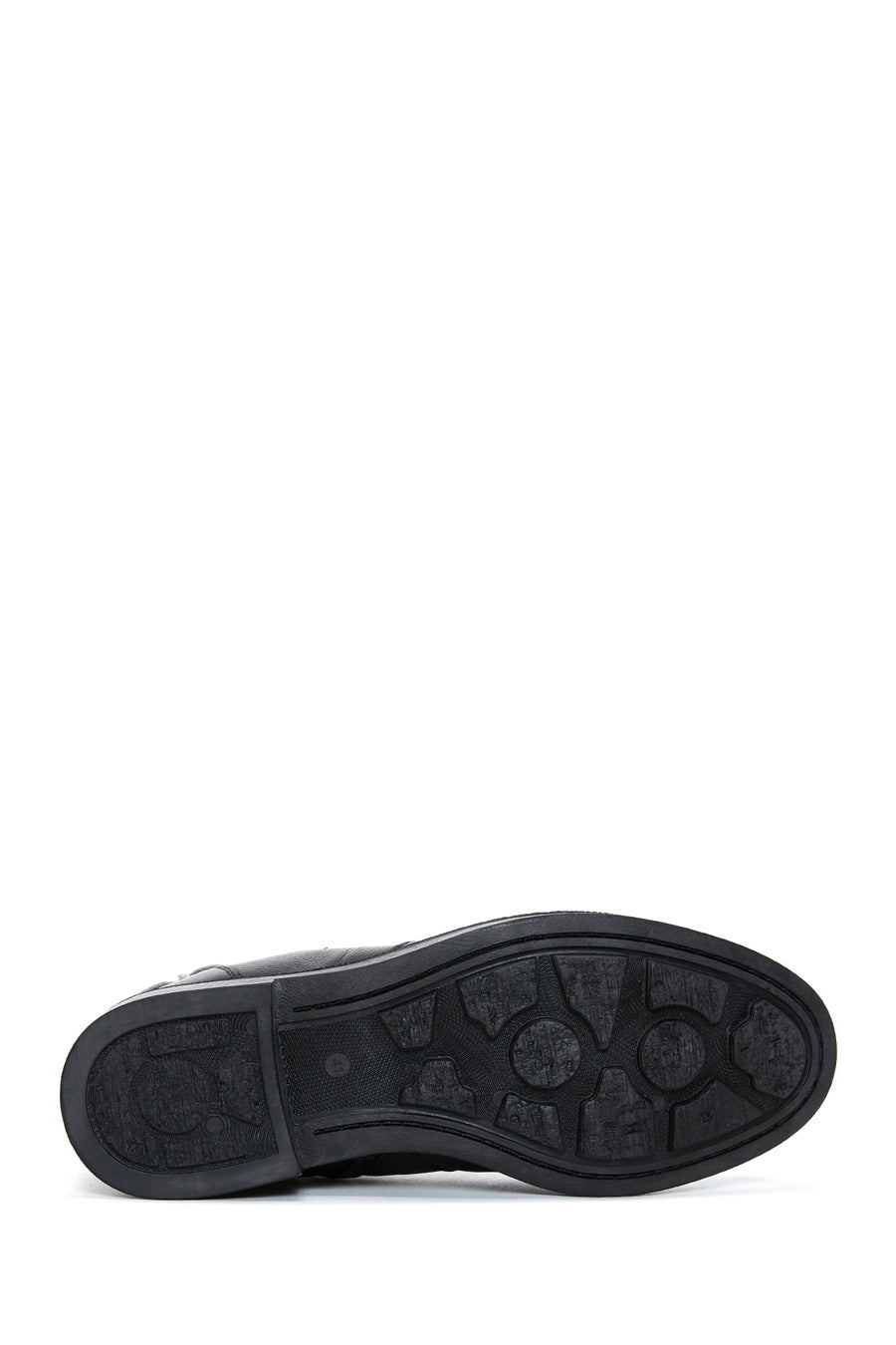 Men's Black Leather Zippered Casual Boots