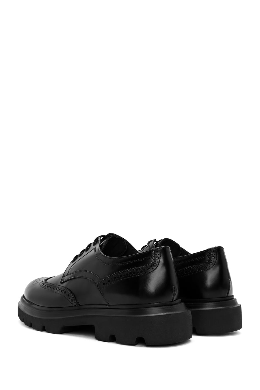 Men's Black Lace-up Leather Casual Shoes