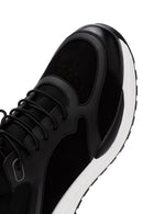 Men's Black Lace-Up Nubuck Leather Sneakers | Derimod