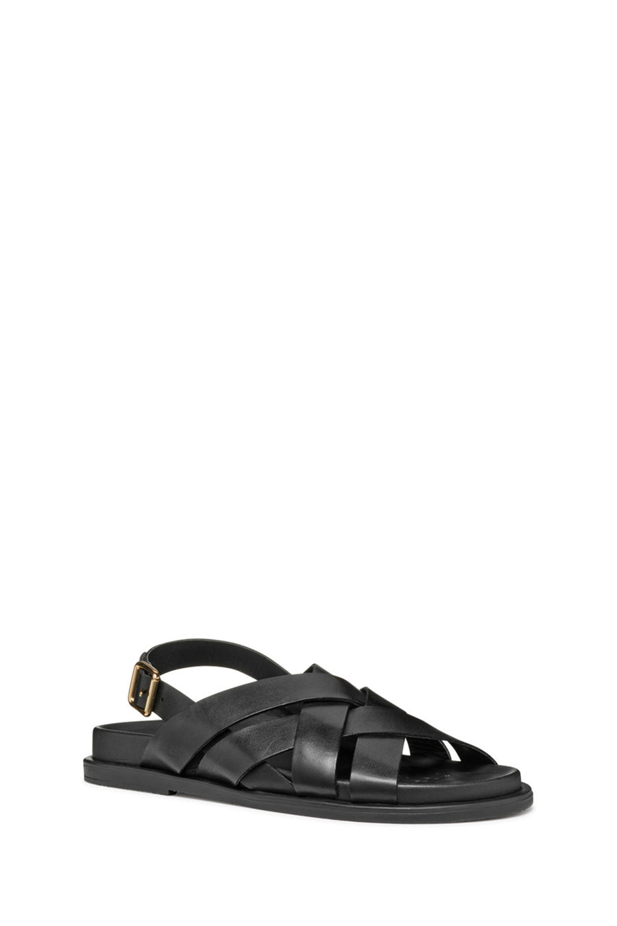 Geox Women Black D Adelash A - Smo.Lea Leather Sandals